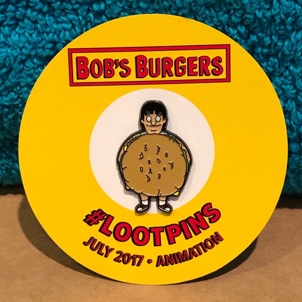 Gene Belcher burger suit pin